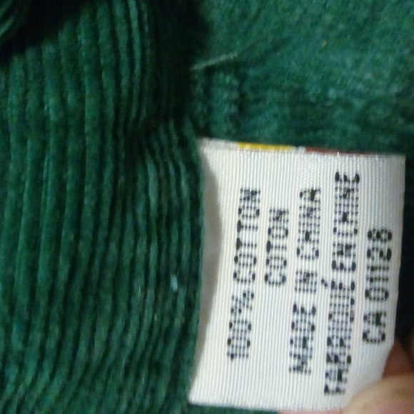 Great Canadian rugged wear corduroy green button down 90s - Picture 4 of 7